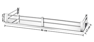 Plantex Stainless Steel Bathroom Shelf/Kitchen Shelf/Shelf and Rack/Bathroom Accessories (Chrome) - 18 X 5 Inches