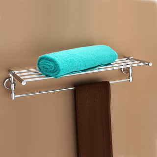 Plantex 304 Grade Stainless Steel Towel Rack for Bathroom/Towel Stand/Hanger/Bathroom Accessories - Niko (24 Inch-Chrome)