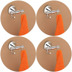 Plantex 304 Grade Stainless Steel Robe Hook/Cloth-Towel Hanger/Door Hanger-Hook/Bathroom Accessories Pack of 4, Niko (Chrome)