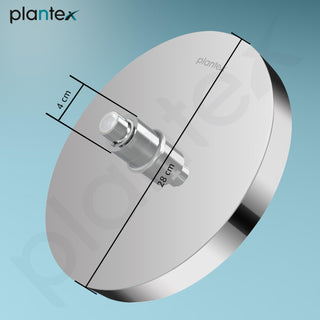 Plantex ABS Round Rain Shower Head for bathroom with LED/360° Rotatable Shower Head for bathroom/Pressurized Shower Head/Showers for bathroom-(Chrome)