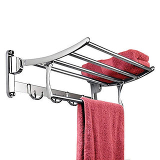 Plantex Stainless Steel 4pcs Bathroom Accessories Set- Towel Rack/Tumbler Holder/Soap Dish Stand/Napkin Ring/Bathroom Accessories (Chrome)