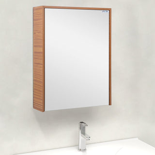 Plantex Bathroom Mirror Cabinet - HDHMR Wood Mayfair Bathroom Organizer Cabinet (18 x 24 Inches) Bathroom Accessories (APS-6031-Nayana Teak)