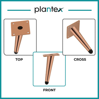 Plantex Heavy Duty Stainless Steel 6 inch Sofa Leg/Bed Furniture Leg Pair for Home/Furniture Sofa Legs for Table/Sofa Support Legs/Sofa Furniture Leg (Rose Gold) Set of 4 Pcs