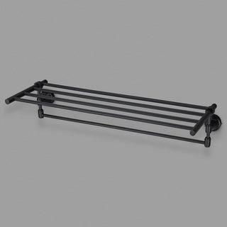 Plantex 304 Grade Stainless Steel Towel Rack for Bathroom/Towel Stand/Hanger/Bathroom Accessories - Niko (24 Inch-Black)