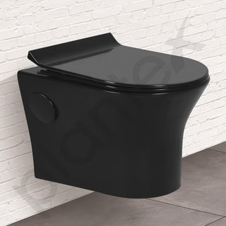 Plantex Ceramic Wall-hung Commode with Counter-Top Basin for Bathroom/Western Toilet/Bathroom Wash Basin – Black