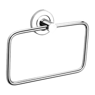 Plantex Stainless Steel Towel Ring for Bathroom/Wash Basin/Napkin-Towel Hanger/Bathroom Accessories (Chrome-Rectangular) - Pack of 3