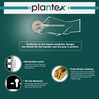 Plantex Door Lock-Fully Brass Main Door Lock with 4 Keys/Mortise Door Lock for Home/Office/Hotel (Sumer-3037, Matt)