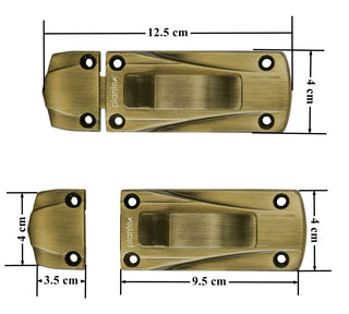 Plantex Heavy Duty Door Stopper/Door Baby Latch/Door Lock for Home and Office Doors - Pack of 1 (205 - Brass Antique)