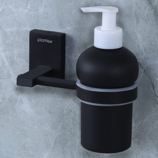 Plantex 304 Grade Stainless Steel Wash Basin Hand Wash Holder and Dispenser for Liquid Soap for Bathroom Accessories - Senso (Black)