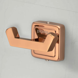 Plantex 304 Grade Stainless Steel Robe Hook/Hanger/Hook for Hanging Towel in Bathroom/Living Room Pack of 2, Decan (Rose Gold)