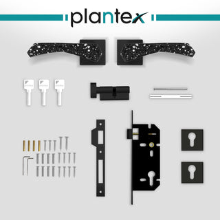 Plantex Heavy Duty Door Lock - Main Door Lock Set with 3 Keys/Mortise Door Lock for Home/Office/Hotel (594 - Black)