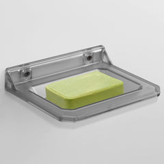 Plantex Unbreakable ABS Plastic Single Soap Dish/Stand/Holder for Bathroom & Kitchen/Bathroom Accessories (Transparent)