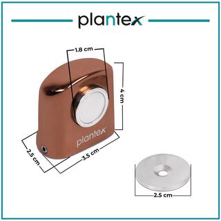 Plantex Heavy Duty Door Magnet Stopper/Door Catch Holder for Home/Office/Hotel, Floor Mounted Soft-Catcher to Hold Wooden/Glass/PVC Door - Pack of 1 (193 - Rose Gold)