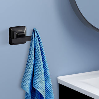 Plantex 304 Grade Stainless Steel Robe Hook/Cloth-Towel Hanger/Door Hanger/Hook/Bathroom Accessories - Squaro (Black)