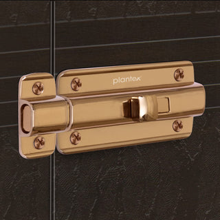 Plantex Premium Heavy Duty Door Stopper/Door Lock Latch for Home and Office Doors - Pack of 6 (Rose Gold)