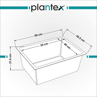 Plantex Granite Quartz Single Bowl Kitchen Sink with Hose Pipe and Square Coupling-Flushmount/Undermount/Top Mounted – (Mosaic Grey-24 x 18 inches)