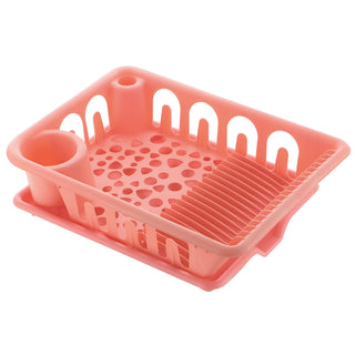 Primax ABS Plastic Dish Drainer Basket/Dish Drying Rack/Plate Stand/Bartan Basket (APS-730,Pink)