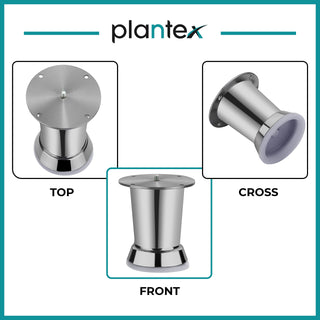 Plantex Smooth Pillar 4 inch Spare Sofa Legs for Bed Furniture � 6 Pcs