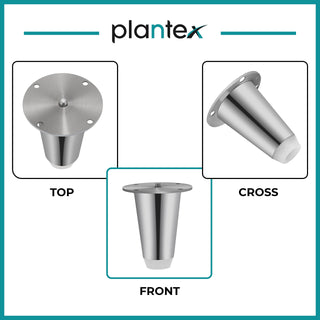 Plantex Stainless Steel Legs for Furniture/Sofa Leg/Sofa Support Legs/Sofa Leg Set of 4 pcs (Chrome)