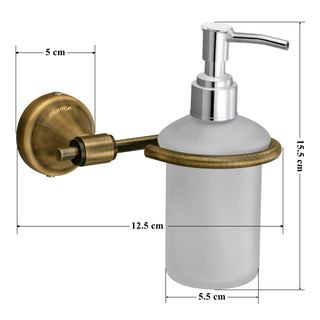 Plantex 304 Grade Stainless Steel Hand Wash Holder for Wash Basin Liquid Soap Dispenser/Bathroom Accessories - Niko (Antique)