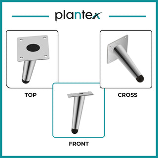 Plantex Smooth 4-inches Spare Sofa Legs for Bed Furniture – 6 Pcs