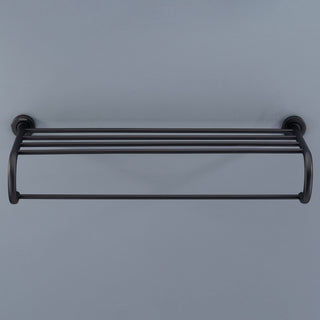 Plantex 304 Grade Stainless Steel 24 inch Towel Rack for Bathroom/Towel Stand/Hanger/Bathroom Accessories - Daizy (Black)