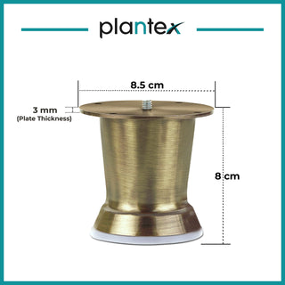 Plantex Heavy Duty Cone Shape 3 Inch Furniture Sofa Legs for Table/Sofa Support Legs/Sofa Furniture Leg/Table Leg/Set of 4 Pcs - (Brass Antique)