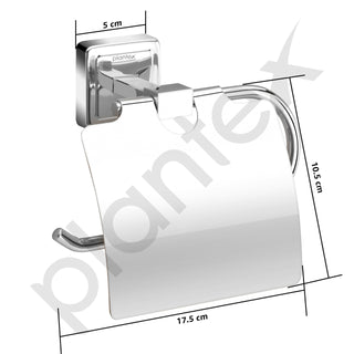 Plantex 304 Grade Stainless Steel Toilet Paper Holder/Stand for Toilet Paper Roll/Tissue Paper Holder - Decan (Chrome)