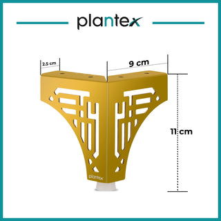 Plantex Designer 4 inch Sofa Leg for Bed - Spare Legs for Furniture (Golden) – 6 pcs