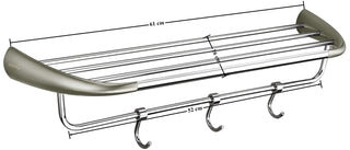 Plantex Smero Pure Brass 24 inch Towel Rack for Bathroom/Towel Stand/Hanger/Towel Holder/Towel Bar/Bathroom Accessories - Effect (Satin Matt)