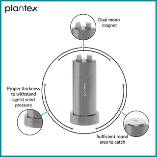 Plantex Stainless Steel Wall-Mounted Magnetic Door Stopper/Door Catcher for Wooden Door - Pack of 1 (Matt)