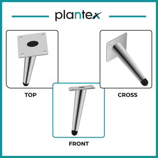 Plantex Smooth 6-inches Spare Sofa Legs for Bed Furniture – 6 Pcs