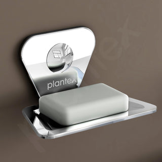 Plantex Pyramid Stainless Steel Soap Dish/Soap Stand/Bathroom Soap Holder/Soap Case Bathroom Accessories (Chrome)