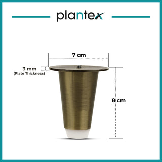 Plantex Heavy Duty Stainless Steel 3 inch Sofa Leg/Bed Furniture Leg Pair for Home Furnitures (DTS-53, Brass Antique) � 6 Pcs