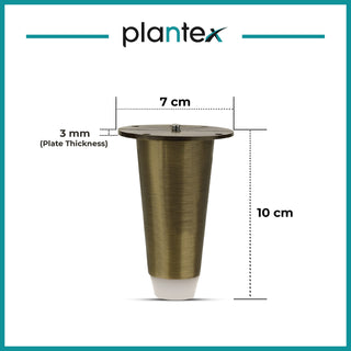 Plantex Heavy Duty Stainless Steel 4 inch Sofa Leg/Bed Furniture Leg Pair for Home Furnitures (DTS-53, Brass Antique) � 6 pcs