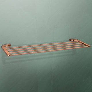 Plantex Smero Pure Brass 24 inch Towel Rack for Bathroom/Towel Stand/Hanger/Towel Holder/Towel Bar/Bathroom Accessories - Smart (PVD Rose Gold)