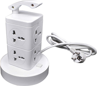 Plantex Power Socket with 8 Socket and 3 USB Ports Universal Spike Guard - White