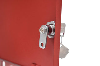 Plantex Wall Mount A4 Size Letter Box - Mail Box/Letter Box for Home gate with Key Lock (Red & Ivory)