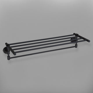 Plantex 304 Grade Stainless Steel Towel Rack for Bathroom/Towel Stand/Hanger/Bathroom Accessories - Niko (24 Inch-Black)