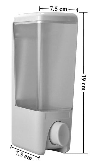 Plantex ABS Plastic Refillable Soap Handwash Dispenser for Shampoo & Body Lotion - Ideal for Hospitals, Hotels, Restaurants, Offices, Bathroom & Toilet (White)