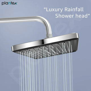 Plantex ABS Square Head Shower For Bathroom/Shower for Home/Hotel - (Chrome)