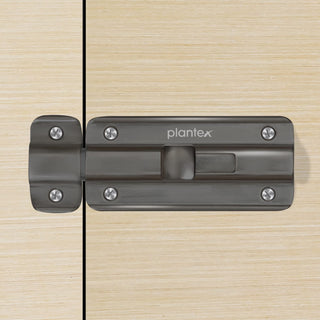 Plantex Premium Heavy Duty Door Stopper/Door Lock Latch for Home and Office Doors - Pack of 1 (Satin Black-Matt)