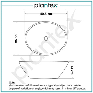 Plantex Ceramic Basin for Bathroom/Table Top Ceramic Basin/Washbasin for Bathroom - (BOAT-NS-553-Marble Finish)