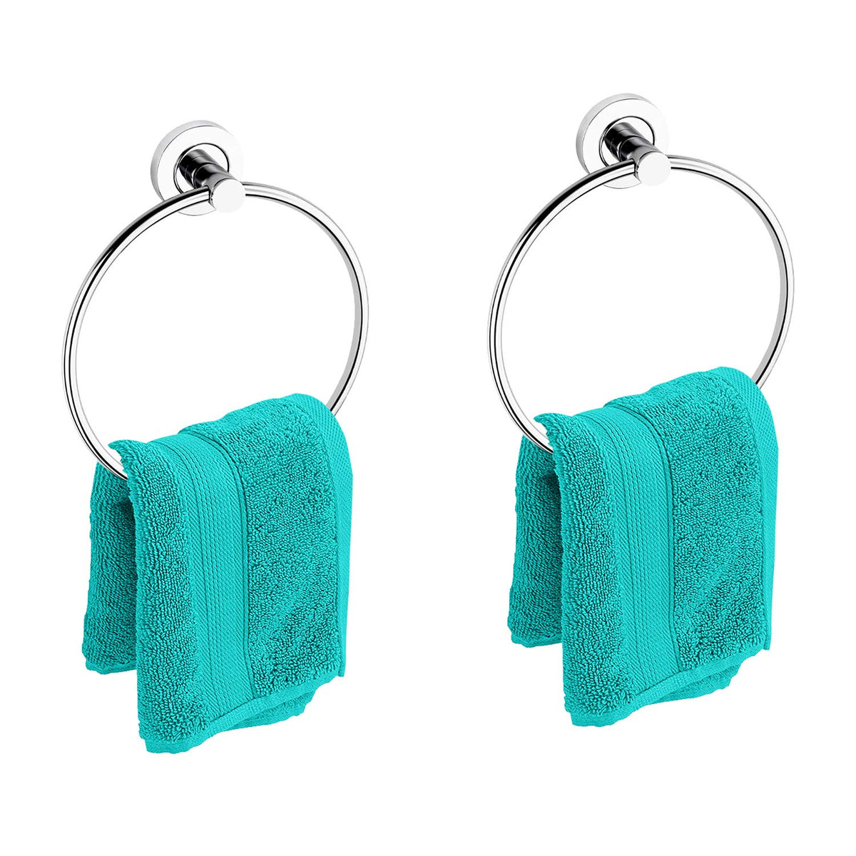 Compact Hand Towel Ring Holder Stainless Steel Pack of 1 GB Plantex