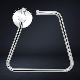 Plantex Stainless Steel Towel Ring for Bathroom/Napkin-Towel Hanger/Wash Basin/Bathroom Accessories - (Chrome-Rectangle) - Pack of 2