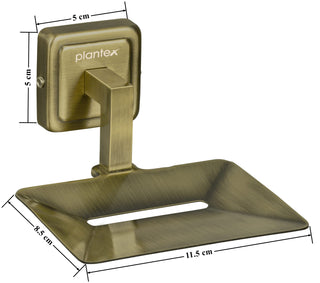 Plantex 304 Grade Stainless Steel Soap Holder for Bathroom/Soap Case/Soap Stand/Bathroom Accessories - Decan (Brass Antique)