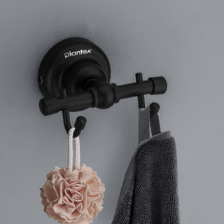 Plantex 304 Grade Stainless Steel Robe Hook/Cloth-Towel Hanger/Napkin Hanger/Bathroom Accessories - Skyllo (Black)