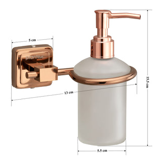 Plantex 304 Grade Stainless Steel Decan Liquid Soap Dispenser/Shampoo Dispenser/Hand Wash Dispenser/Bathroom Accessories - Pack of 4 (654 - PVD Rose Gold)