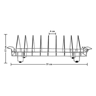 Plantex Plate Stand|Dish Stand Kitchen|Plate Rack for Kitchen|thali Organiser for Kitchen|Kitchen Plate Stand|Steel Plate Rack for Kitchen|Plate Organiser - (Chrome)