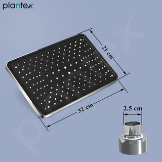 Plantex ABS Square Head Shower For Bathroom/Shower for Home/Hotel - (Chrome)